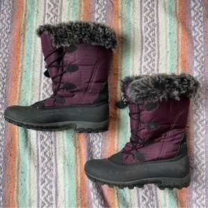Kamik Purple Fur Lined Snow Boots Size 10 GUC ❄️